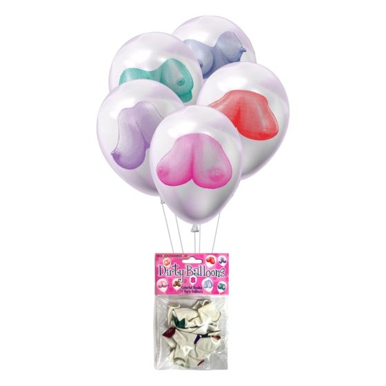 Dirty Balloons - Luftballons mit Brustumdruck (8 Stück)