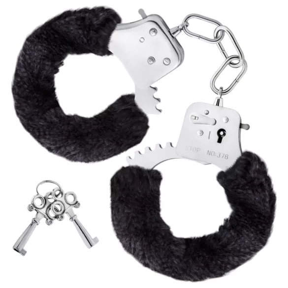 Temptasia Cuffs - Plüschfesseln (schwarz)