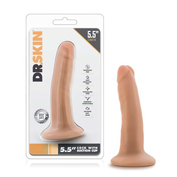 Dr. Skin 5,5 - Hautfarbener Dildo mit Saugnapf - 14cm