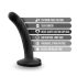 Temptasia Twist Small - Kleiner, verdrehter Saugnapf-Dildo (Schwarz)