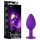 Temptasia S - Herz-Analdildo mit Goldstein (Lila) - Klein