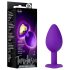 Temptasia S - Herz-Analdildo mit Goldstein (Lila) - Klein