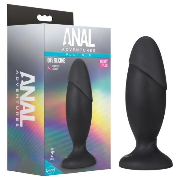Anal Abenteuer Platin Rakete - großer Anal Plug (schwarz)