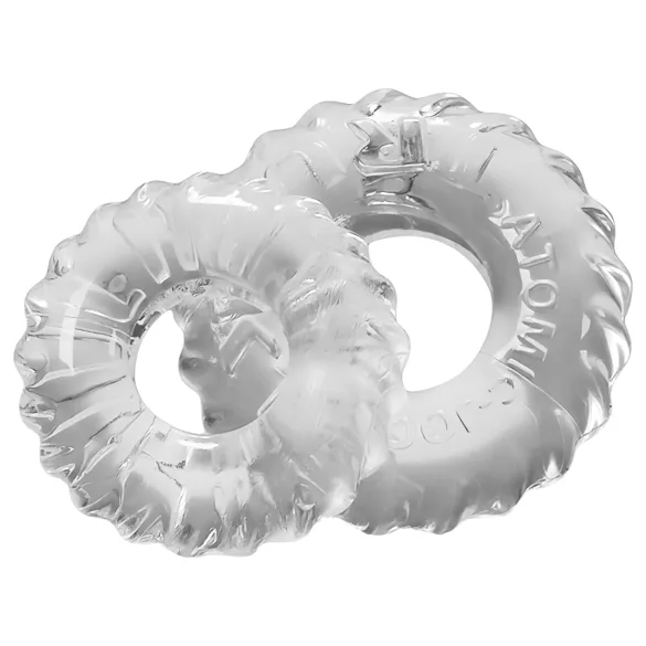 OXBALLS - geripptes Penisring-Set (transparent)