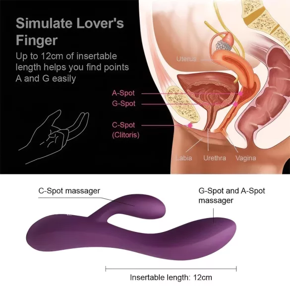 Engily Ross Bacall 2.0 - G-Punkt Vibrator mit Klitorisarm (lila)