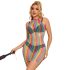Subblime 952341 - Halsbandausschnitt, Netzkleid im Regenbogen-Design - S-L