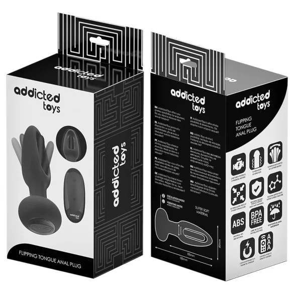 Addicted Toys - Beweglicher Zungen-Analdildo (Schwarz)