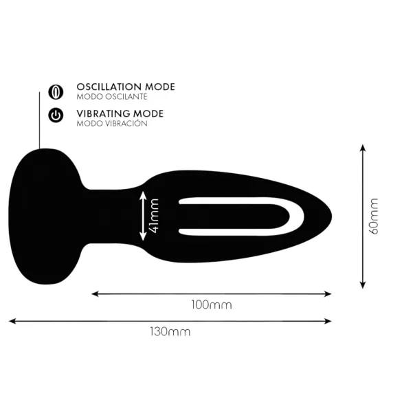 Addicted Toys - Beweglicher Zungen-Analdildo (Schwarz)