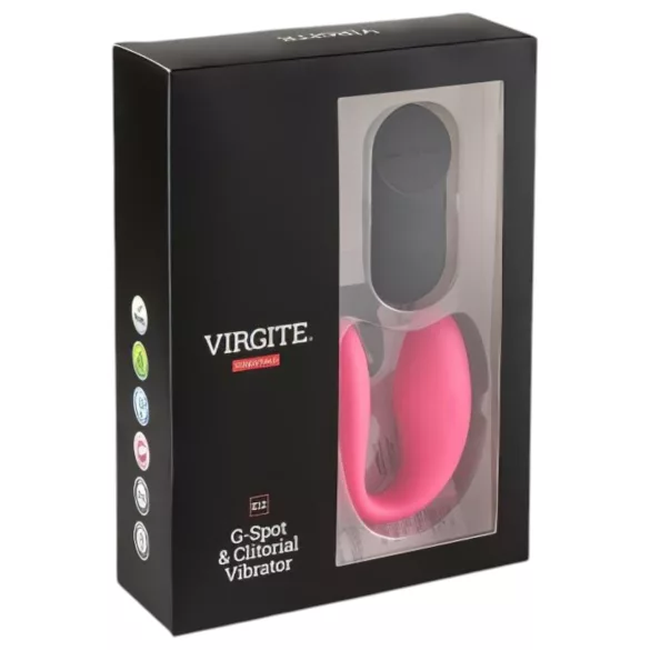 Virgite - ferngesteuerter Paarvibrator (schwarz-pink)
