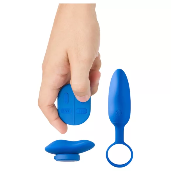 Platanomelón Mobi - Akku, Funk-Vibrator Set - 2-teilig (blau)