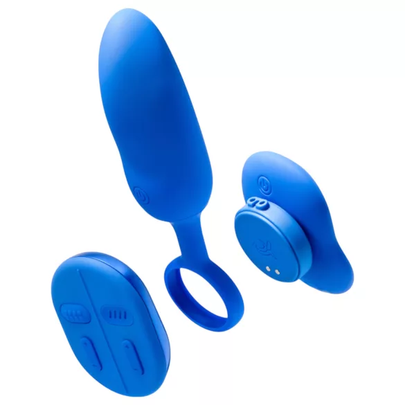 Platanomelón Mobi - Akku, Funk-Vibrator Set - 2-teilig (blau)
