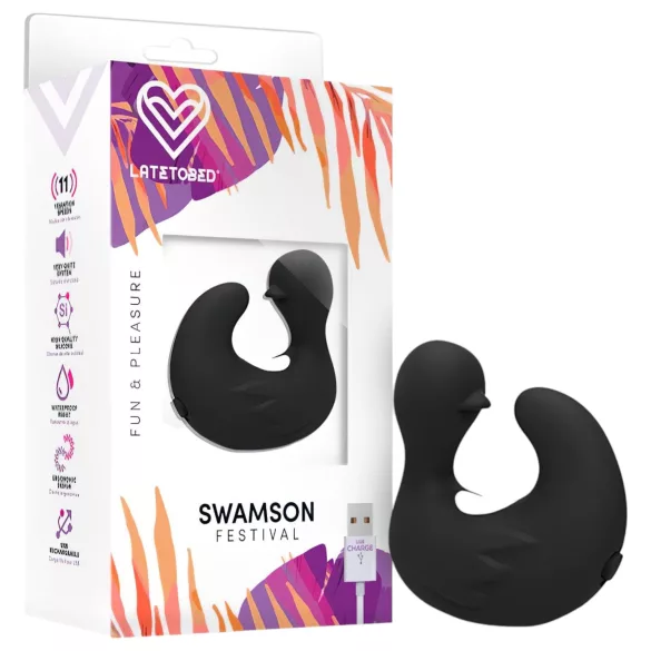Latetobed - Enten-Finger-Vibrator (schwarz)