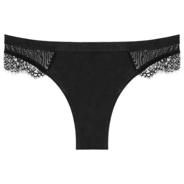 Adalet Flora Normal - Menstruationsunterwäsche (schwarz)
