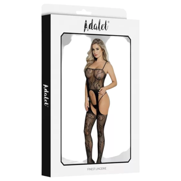 Adalet Lilly - Florales Netz-Set - (schwarz)