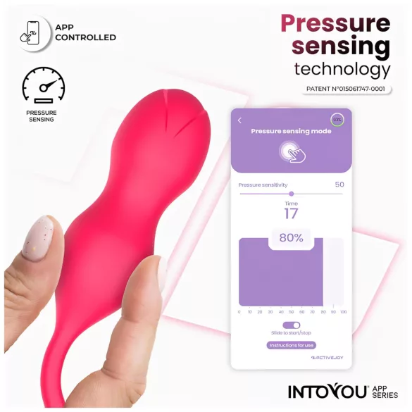 INTOYOU Kyra Beckenboden - Smartes, vibrierendes Kegelduo (Pink)