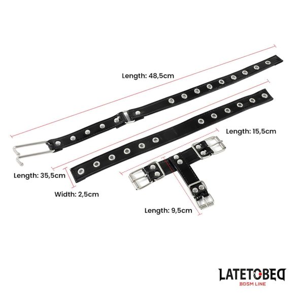 Latetobed - Halsband mit Nasenhaken (schwarz)