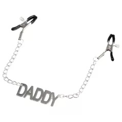 LateToBed Daddy - Brustwarzenklemmen (Silber)