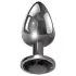 Evolved Black Gem - Analplug-Set aus Metall mit schwarzem Stein (silber)