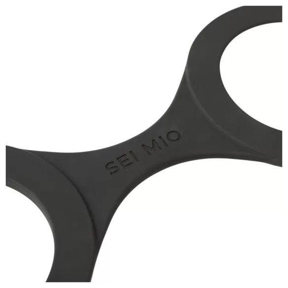 Sei Mio - Silikon-Handschellen - L (schwarz)