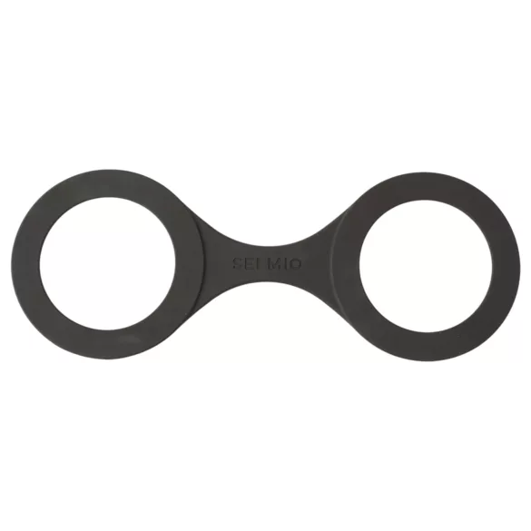 Sei Mio - Silikonhandschellen - M (schwarz)