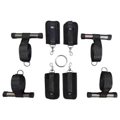 Sei Mio - Türbondage-Kreuz zum Befestigen (schwarz)