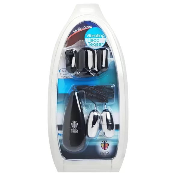 Trinity - Doppelkugel-Eichelvibrator (schwarz-silber)