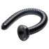 HOSED Geripptes Schlauch 19 - Saugnapf Anal Dildo (schwarz)