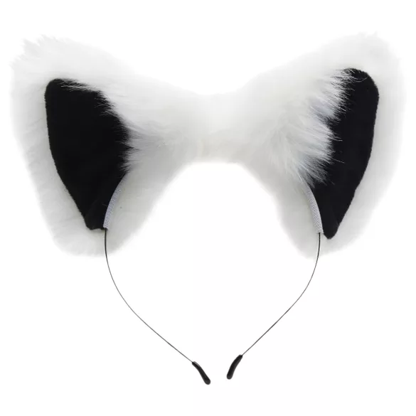 TAILZ - Fuchs Analkplug und Stirnband (schwarz-weiß)