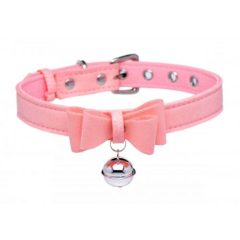   Master Series Golden Kitty - Halsband mit Schleife und Glocke (rosa)