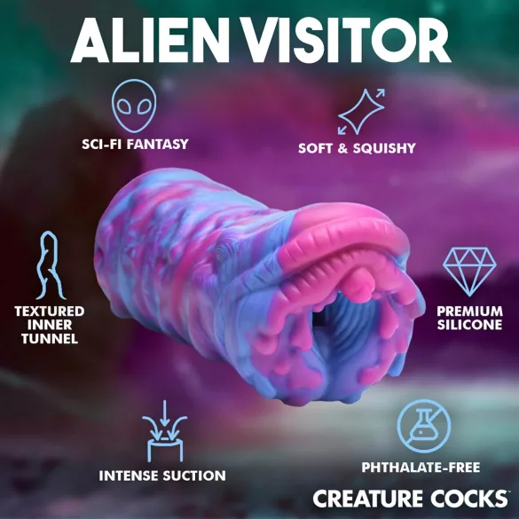 Creature Cocks Cyclone - Silikon Alien-Masturbator (lila-pink)