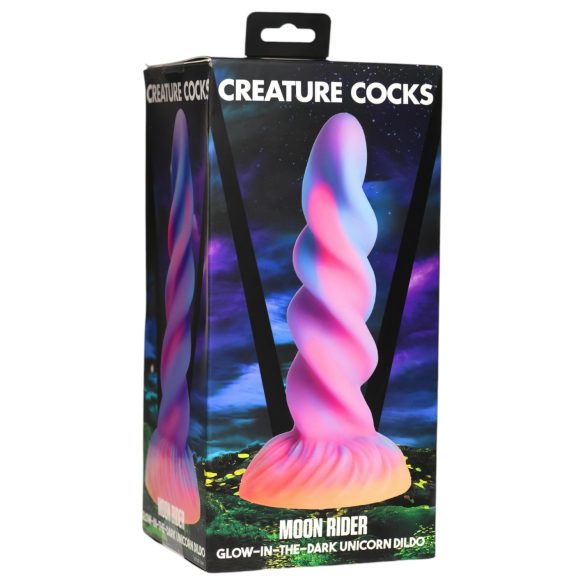 Creature Cocks Moon Rider - leuchtendes Einhorn-Dildo (lila-pink)