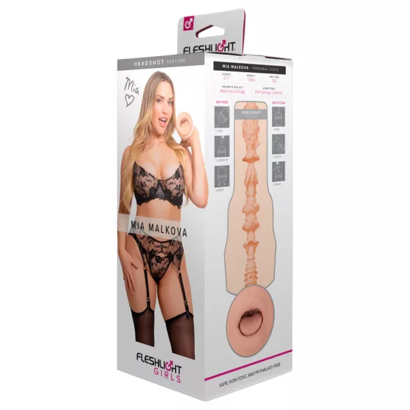 Fleshlight Mia Malkova - naturgetreuer Mund-Masturbator (Natur)