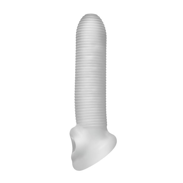 Fat Boy Micro Gerippt - Penismantel (17cm) - Weiß