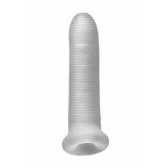 Fat Boy Micro Gerippt - Penisüberzug (17cm) - Milchweiß