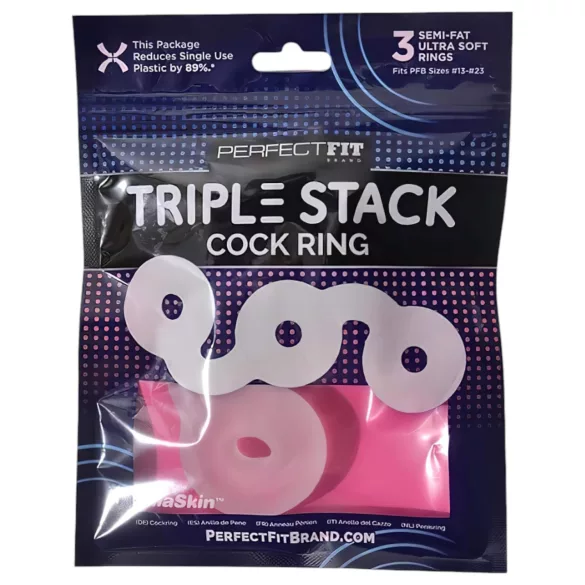Perfect Fit Triple - Penisring-Trio (weiß)