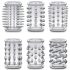 Bleib Stark - Penis-Manschetten-Set - transparent (6 Stk.)