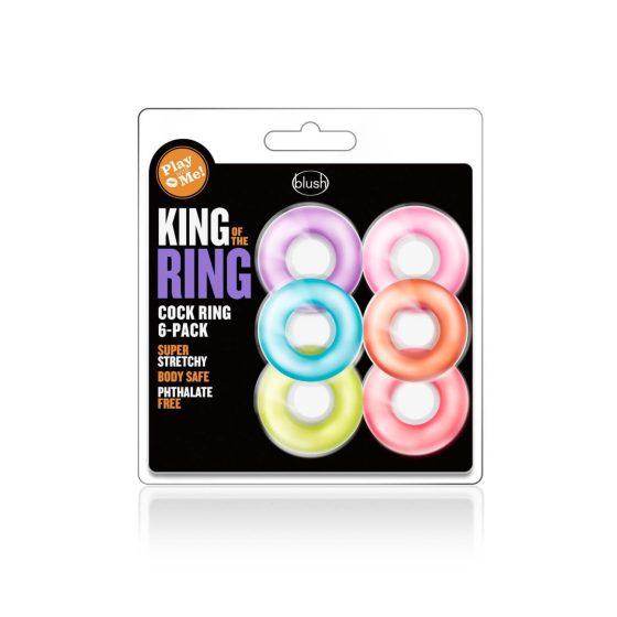 König des Rings - Penisring Set - bunt (6 Stück)