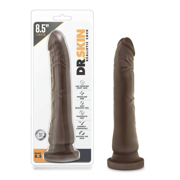 Dr. Skin 8,5" - Realistischer Saugnapf-Dildo - Braun (20,5cm)