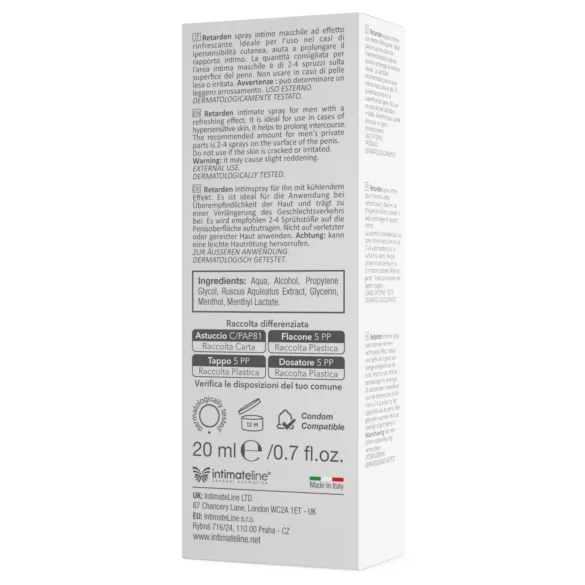 Intimateline R20 - kühlendes Verzögerungsspray für Männer (20 ml)