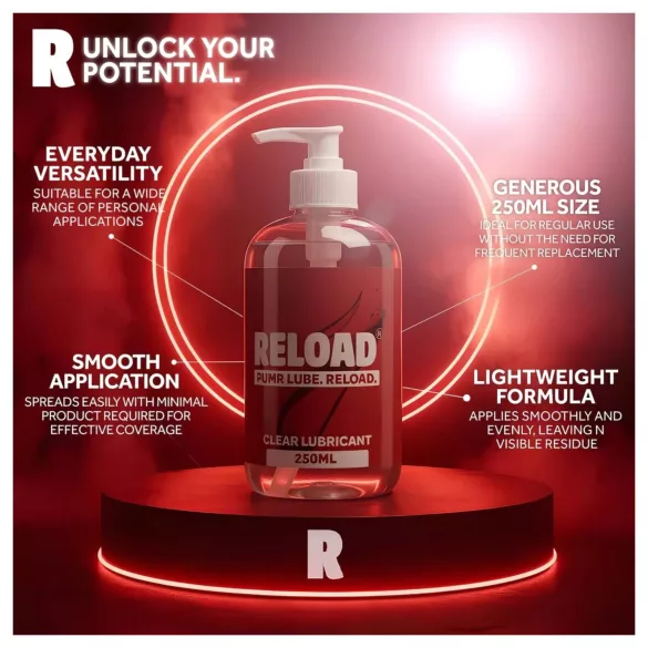 Reload - transparenter, wasserbasierter Gleitgel im Pumpflakon (250 ml)