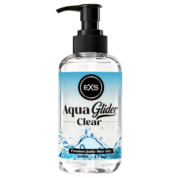 EXS AquaGlider Clear - transparenter, wasserbasierter Gleitgel in Pumpflasche (250 ml)