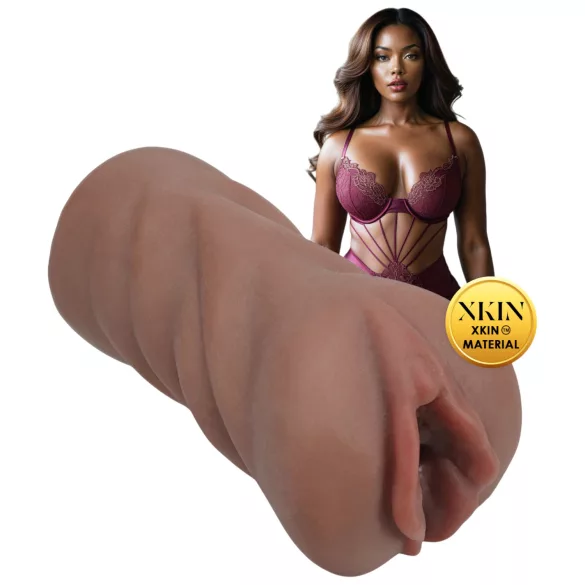 XKIN Next Door Amani - lebensechter Vaginalmasturbator (dunkles Natur)