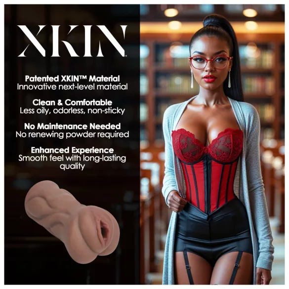 XKIN Librarian Paige - lebensechter Kunstvagina-Masturbator (natur)
