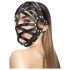 Ouch! - Kunstleder Maske im Käfig-Design (Schwarz)