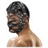 Ouch! - Kunstleder Maske im Käfig-Design (Schwarz)