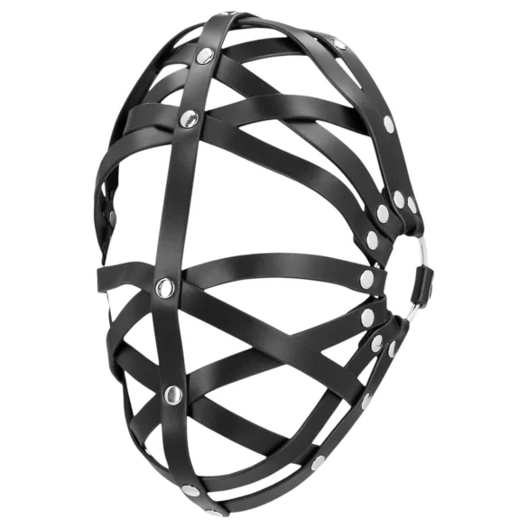 Ouch! - Kunstleder Käfigmaske (schwarz)
