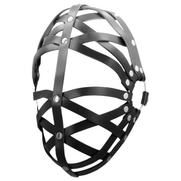 Ouch! - Kunstleder Käfigmaske (schwarz)