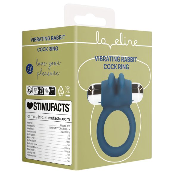 Loveline - Hasen-Vibrationsring (blau)