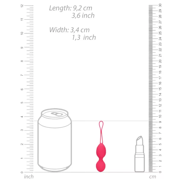 Loveline - gerippte vibrierende Geishakugel (pink)