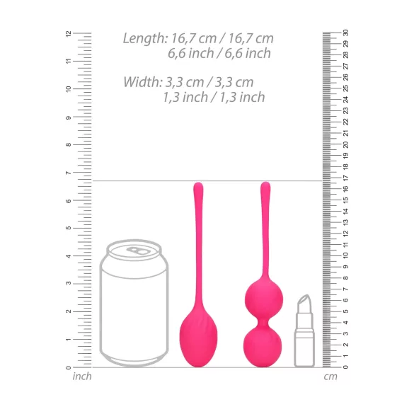 Loveline - Gewichtete Liebeskugeln-Set - 2-teilig (pink)